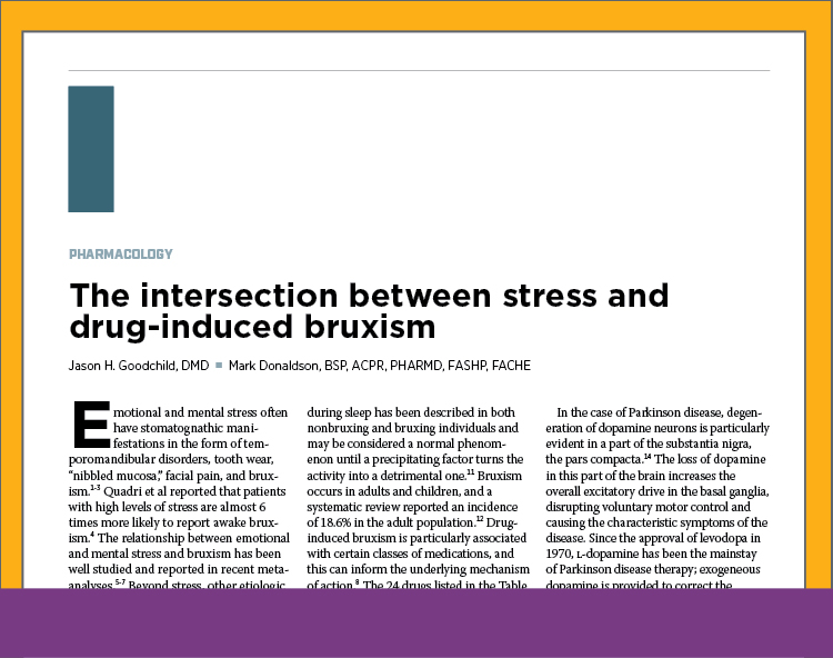 Stress and Drug-Induced Bruxism<