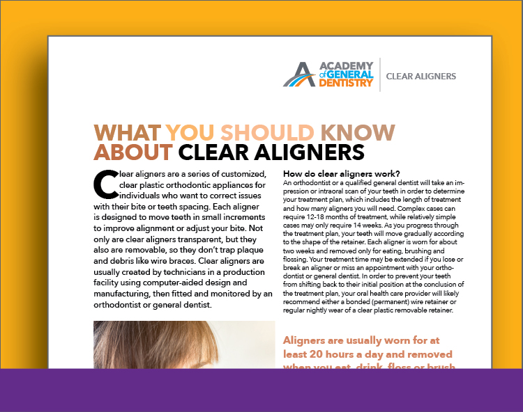Talking to Patients About Clear Aligners
